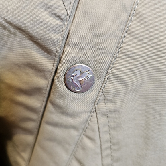 👍Puffa green removable real fur hood anorak winter parka jacket size S US. - Picture 8 of 13